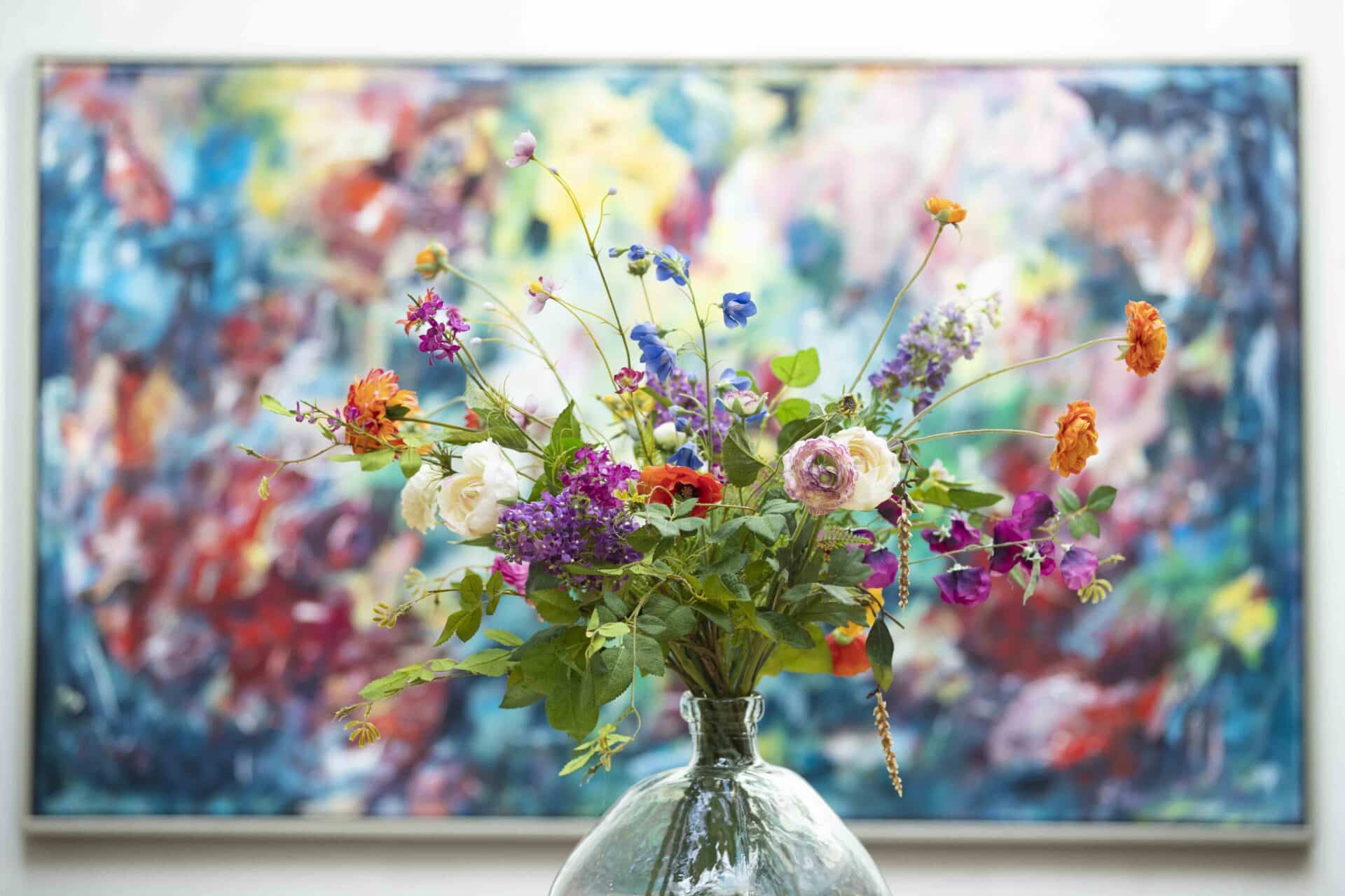 Bloemen in ontvangsthal Instituut Verbeeten locatie Tilburg